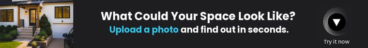 Sample web banner: What could your space look like? Upload a photo and find out in seconds.