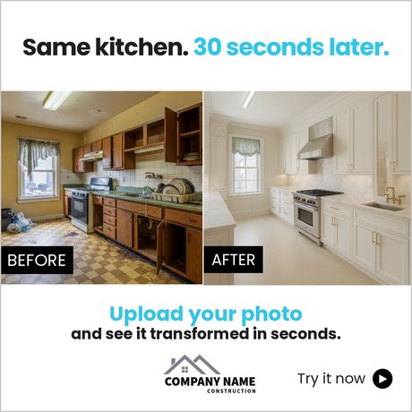Sample social post: Same kitchen, 30 seconds later.