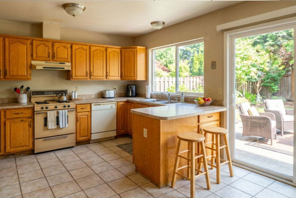 Before: original kitchen photo